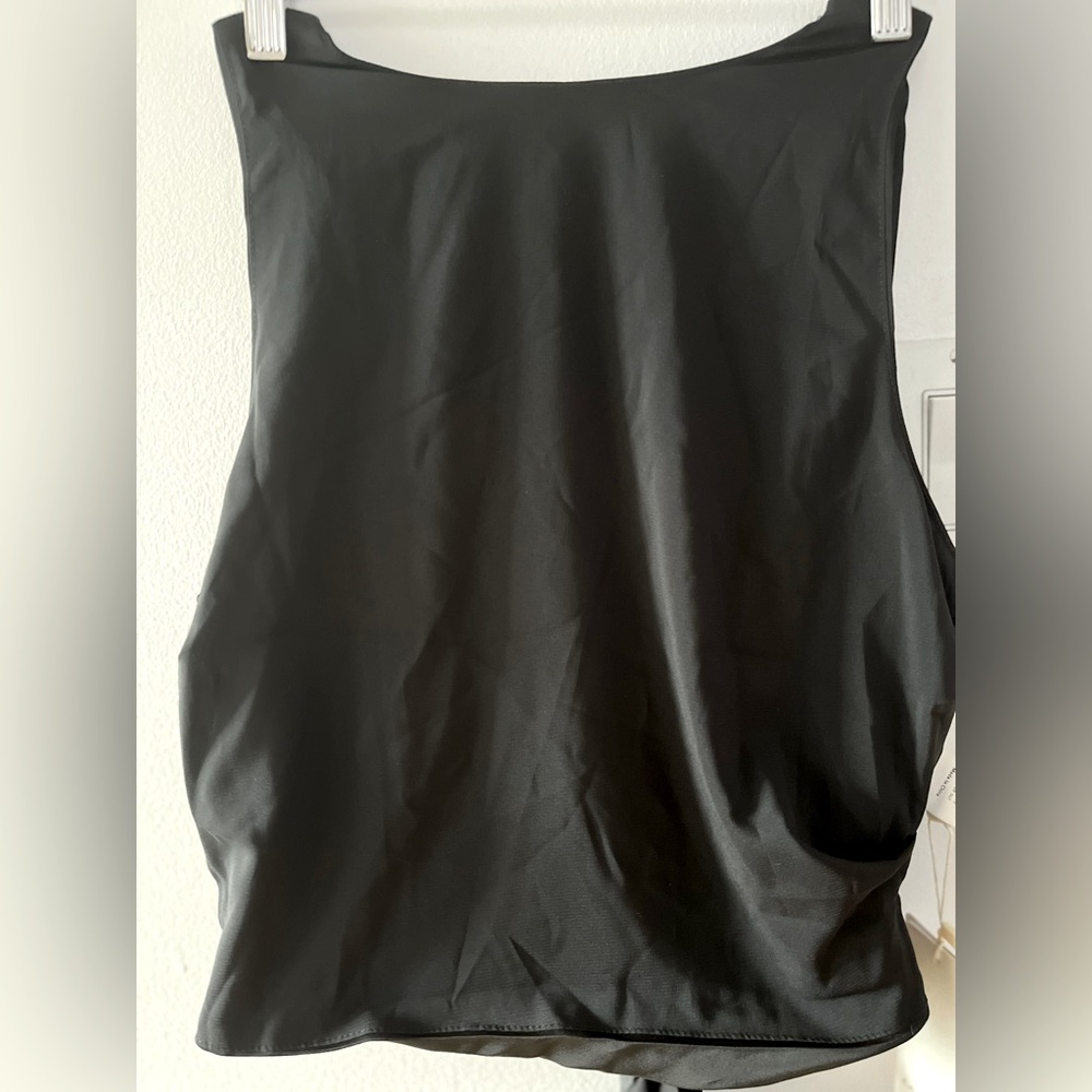 Commence black backless crop top